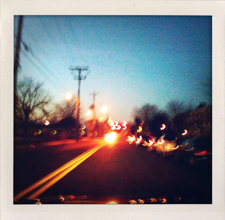 Day 69- A blurry early morning commute pic, but I ♥ the color, especially the yellow lines((365, iphoneography, shakeitphoto))